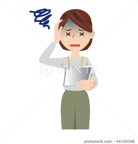 Business Woman Casual Office Casual Tablet Business Woman Casual Office Casual Tablet 44198396