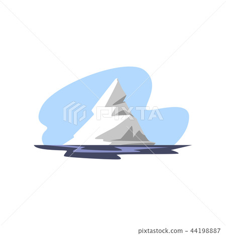 Iceberg floating in the ocean vector Illustration on a white background Iceberg floating in the ocean vector Illustration on a white background 44198887
