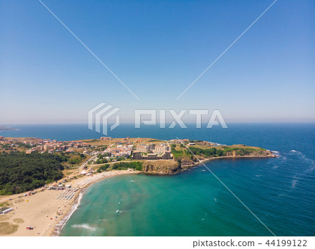 Delphin beach Bulgaria aerial view panorama. Delphin beach Bulgaria aerial view panorama. 44199122