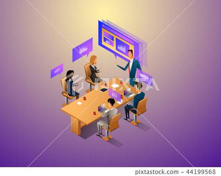 People interacting with graphs and papers while have digital meeting. Workflow and business People interacting with graphs and papers while have digital meeting. Workflow and business 44199568
