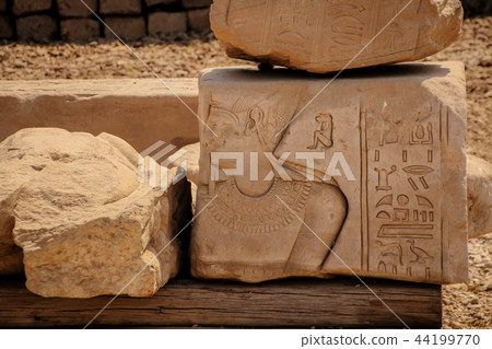 The ruins of the temple of Dendera or Hathor Egypt The ruins of the temple of Dendera or Hathor Egypt 44199770