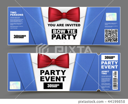 Vector horizontal cocktail party event invitations Vector horizontal cocktail party event invitations 44199858