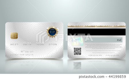 Vector silver credit card, geometric background Vector silver credit card, geometric background 44199859