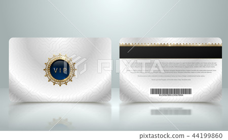 Vector membership loyalty silver metallic VIP card Vector membership loyalty silver metallic VIP card 44199860
