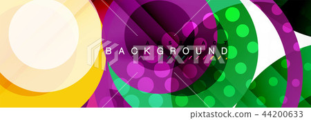 Overlapping circles design background 44200633