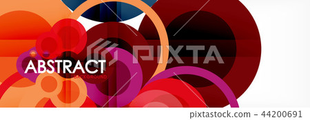 Abstract colorful geometric composition - multicolored circle background 44200691