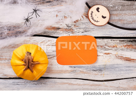 Halloween holiday background with decorations. Halloween holiday background with decorations. 44200757