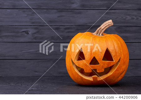 Halloween pumpkin with happy expression. Halloween pumpkin with happy expression. 44200906