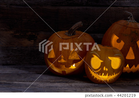 Scary glowing faces trick or treat. Scary glowing faces trick or treat. 44201219