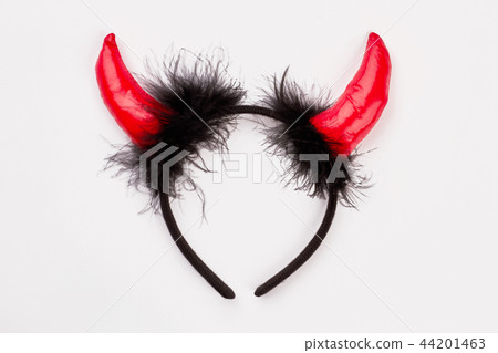 Halloween fuzzy devil horns headband. Halloween fuzzy devil horns headband. 44201463