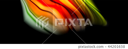 Rainbow fluid abstract shapes, liquid colors design, colorful marble or plastic wavy texture 44201638