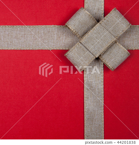 Ribbon on a red background Christmas gift Ribbon on a red background Christmas gift 44201838