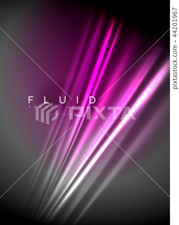 Neon glowing wave, magic energy and light motion background. Vector illustration Neon glowing wave, magic energy and light motion background. Vector illustration 44201967