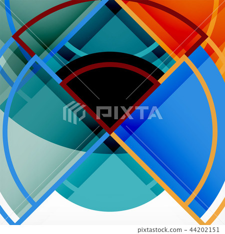 Creative circles geometric abstract background with 3d effect Creative circles geometric abstract background with 3d effect 44202151