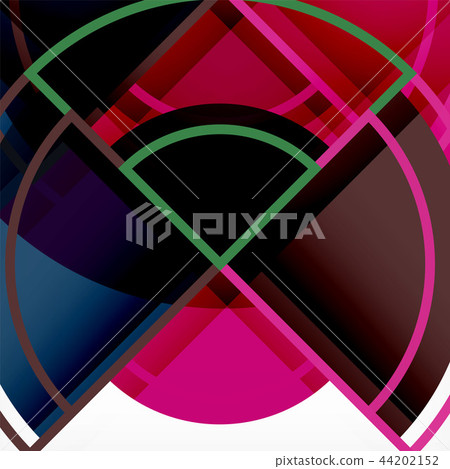 Creative circles geometric abstract background with 3d effect Creative circles geometric abstract background with 3d effect 44202152