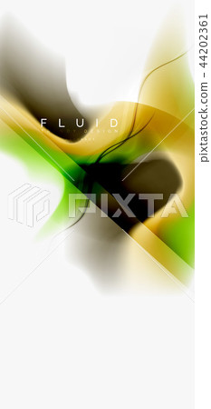Mixing liquid color flow abstract background. Trendy abstract layout template for business or 44202361