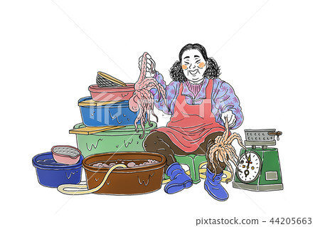 illustration, aunt, grandmother 44205663