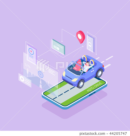 Flat isometric Smart life concept template... - Stock Illustration ...