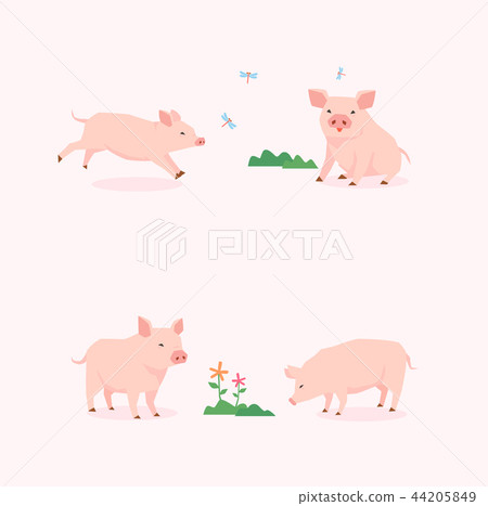 Animal icons collection vector illustration 044