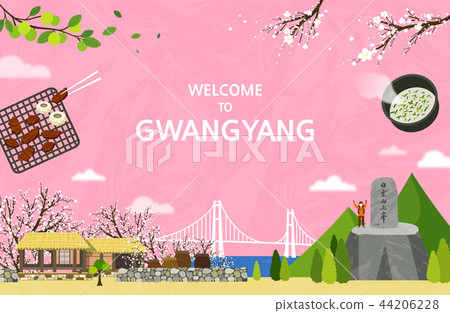 Vector illustration of Gwangyang Vector illustration of Gwangyang 44206228