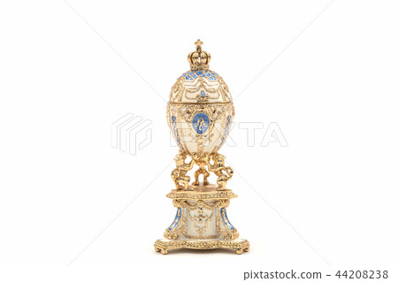 Faberge eggs. Decorative ceramic easter egg. Faberge eggs. Decorative ceramic easter egg. 44208238