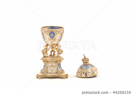 Faberge eggs. Decorative ceramic easter egg. Faberge eggs. Decorative ceramic easter egg. 44208239