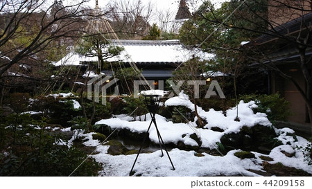雪化妝日本庭園 44209158