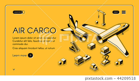 Air cargo logistics vector isometric halftone Air cargo logistics vector isometric halftone 44209518