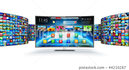 Streaming media technology and multimedia concept 44210287