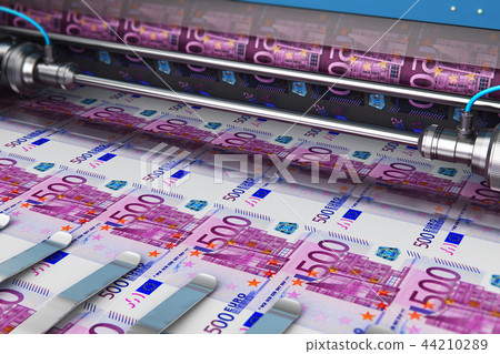 Printing 500 Euro money banknotes 44210289