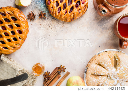 Different homemade pies 44211685
