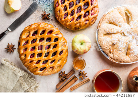 Different homemade pies 44211687