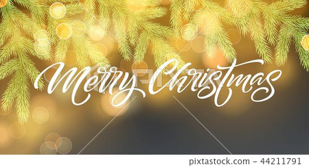Merry Christmas banner vector template 44211791