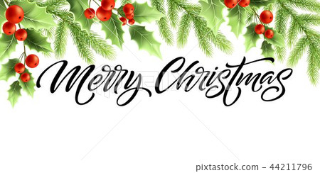 Merry Christmas and Happy New Year banner design 44211796