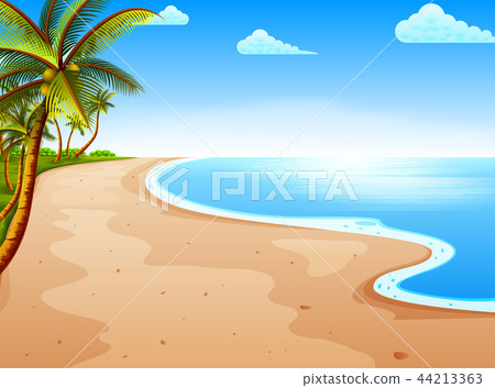 the tropical beach view with the beautiful blue the tropical beach view with the beautiful blue 44213363