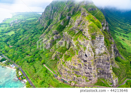 “夏威夷”瓦胡島東北和山區“航空攝影” “夏威夷”瓦胡島東北和山區“航空攝影” 44213646