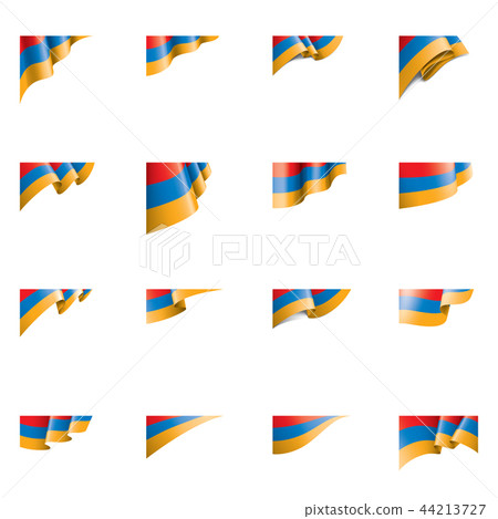 Armenia flag, vector illustration on a white background 44213727