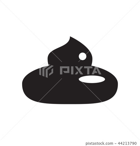 Poop shit icon black silhouette isolated on white Poop shit icon black silhouette isolated on white 44213790