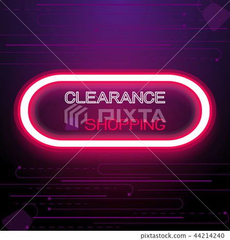 Create neon clearance shopping banner background Create neon clearance shopping banner background 44214240