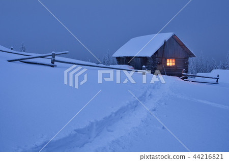 Fabulous house in the snow Fabulous house in the snow 44216821