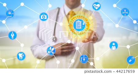 Doctor Accessing Data Via Internet Of Things 44217659
