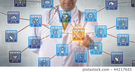 Physician Activating Healthcare Blockchain App 44217685