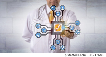Doctor Activating Blockchain App In Cyberspace 44217686