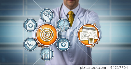 Doctor Presenting Value-Based Healthcare Model 44217704