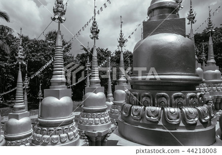Thai great many pagodas of Wat Pasawangboon Thai great many pagodas of Wat Pasawangboon 44218008