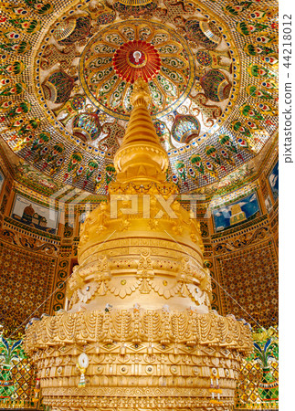 Interior of Thai golden pagodas Wat Pasawangboon Interior of Thai golden pagodas Wat Pasawangboon 44218012