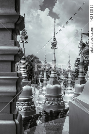 Thai golden pagodas of Wat Pasawangboon, Saraburi 44218015