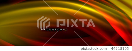 Fluid color wave line background. Trendy abstract layout template for business or technology Fluid color wave line background. Trendy abstract layout template for business or technology 44218105