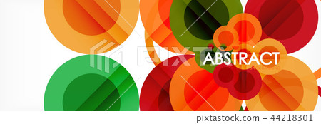 Overlapping circles design background 44218301