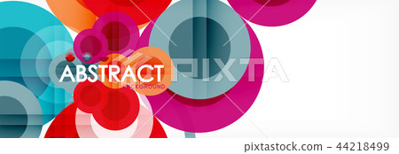 Overlapping circles design background 44218499